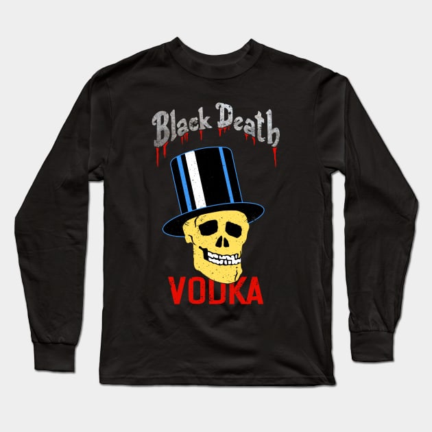 Black Death Vodka (Color) Long Sleeve T-Shirt by OniSide